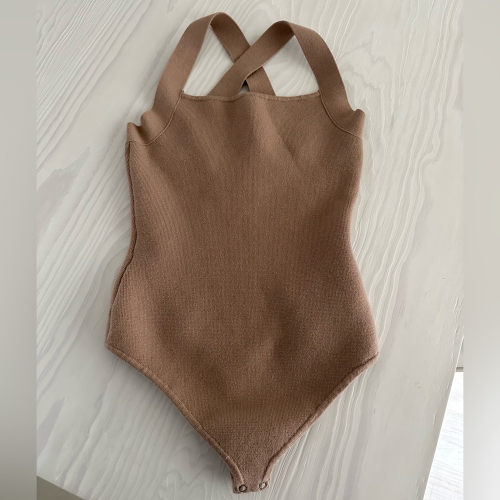 Abercrombie & Fitch Cross Back Sweater Knit Bodysuit